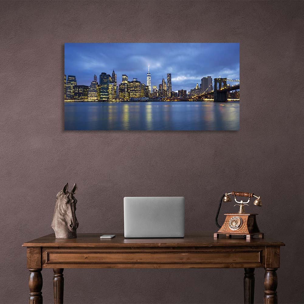 Canvas Wall Art Print Twilight in New York City