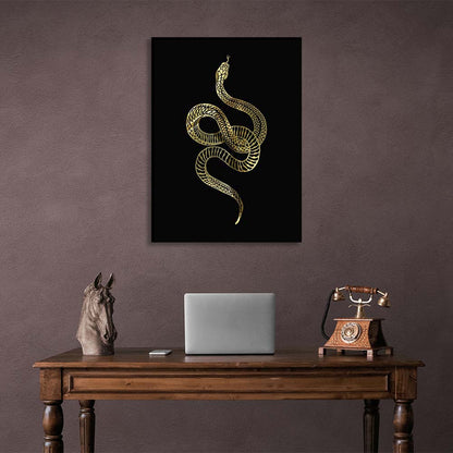 Canvas Wall Art Print Golden snake