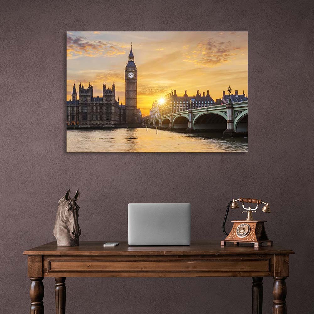 Canvas Wall Art Print London at dawn