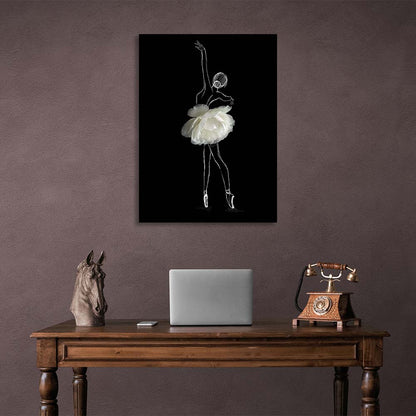 Canvas Wall Art Print Painted ballerina with flower tutu