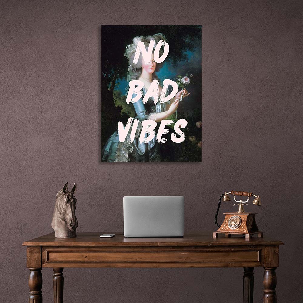 Canvas Wall Art Print No bad vibes