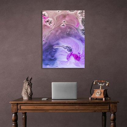 Abstraction Canvas Wall Art Print  Lilac splashes on water