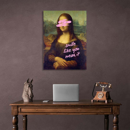 Canvas Wall Art Print Smile like you mean it