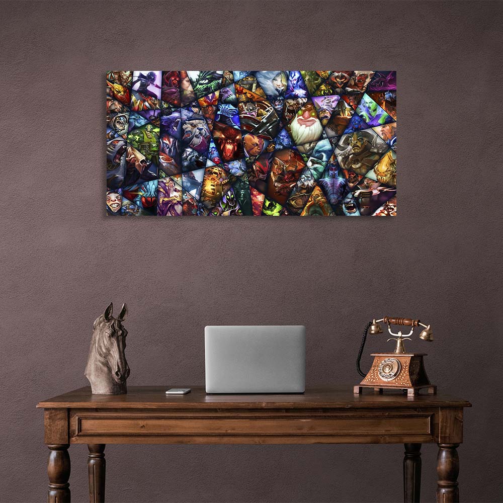 Interior Dota 2 Characters Canvas Wall Art Print