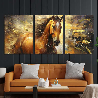 Multi Panel Canvas Wall Art Print Painted Horse