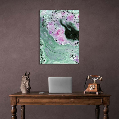 Abstraction Canvas Wall Art Print Divorces of pink paint on water