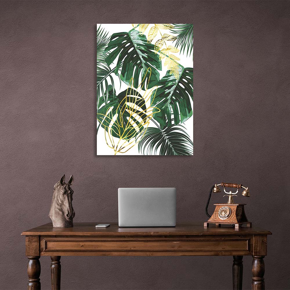 Canvas Wall Art Print Tropical Leaves