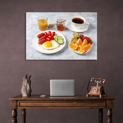 Canvas Wall Art Print For Kitchen English breakfast