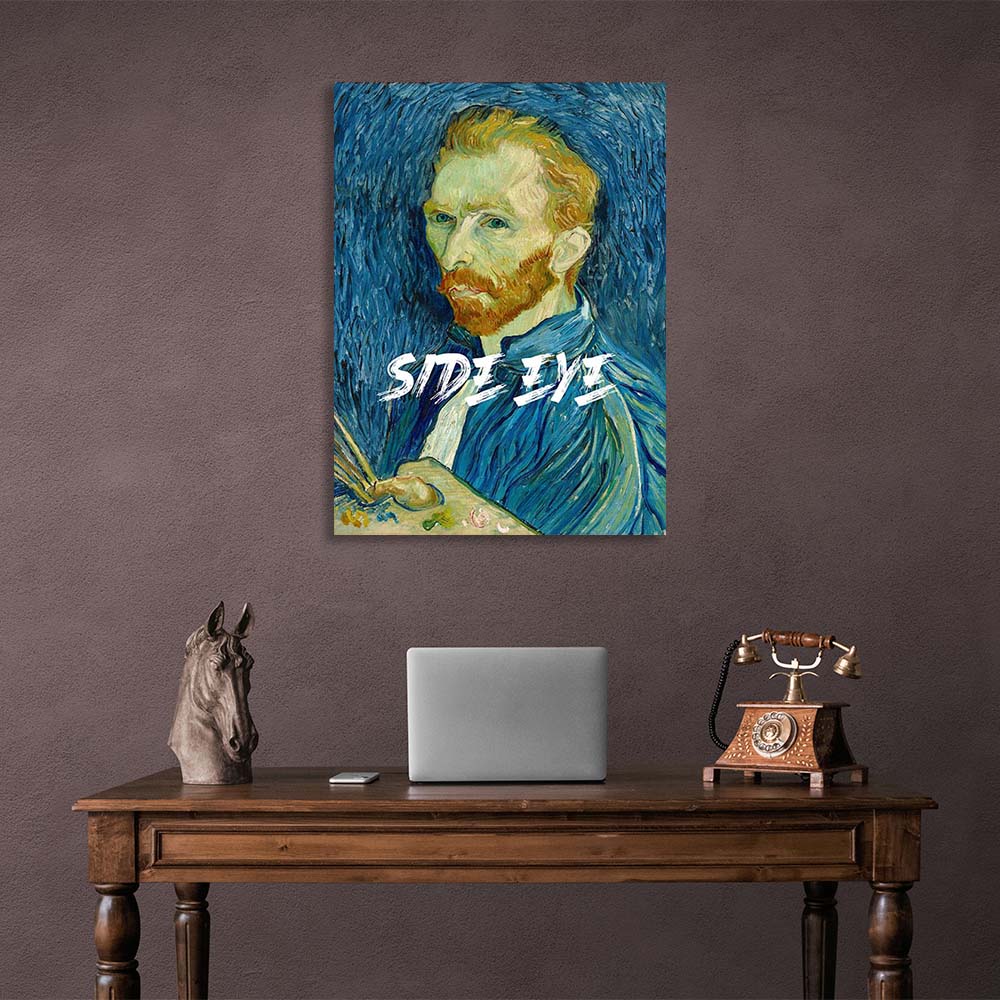 Canvas Wall Art Print Self-Portrait by Van Gogh. Side eye