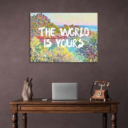 Canvas Wall Art Print Landscape near Monte Carlo. The world is yours