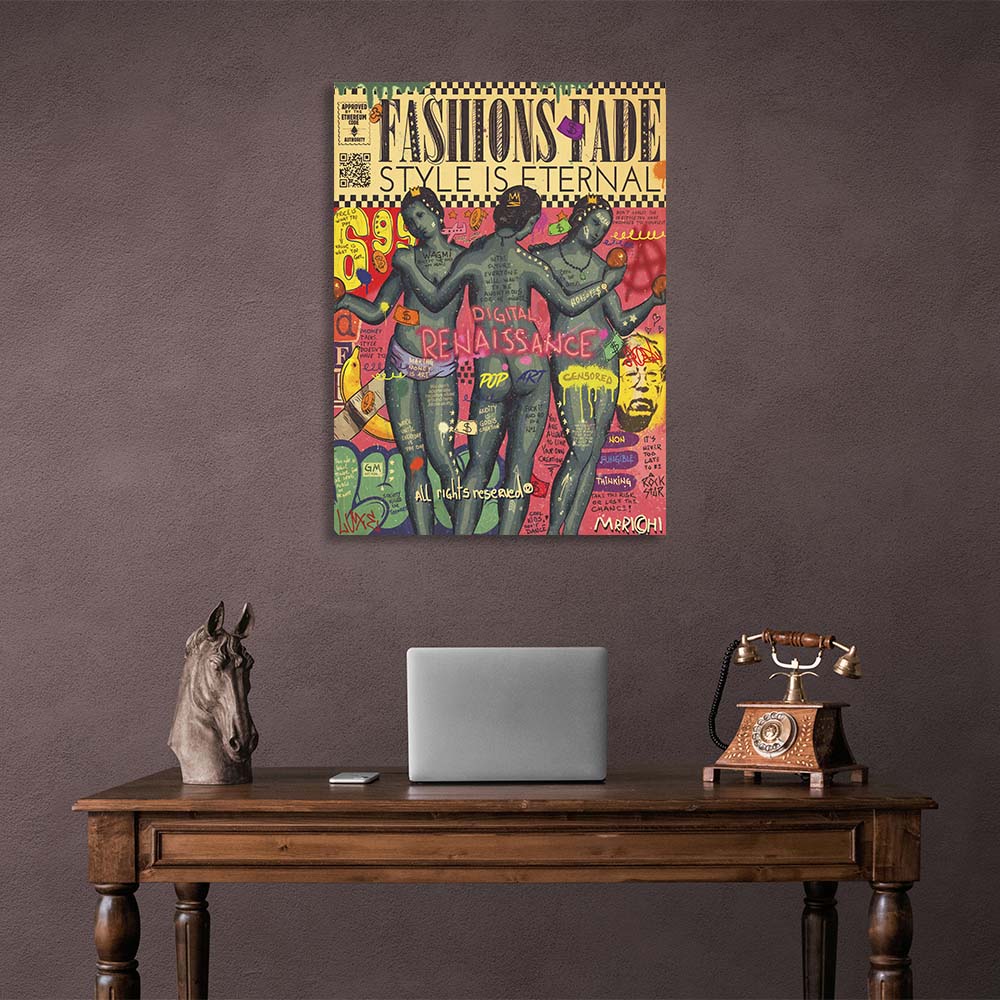 Pop Art The Three Graces Canvas Wall Art Print