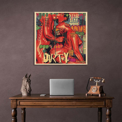 Pop Art Dirty Canvas Wall Art Print