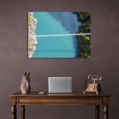 Canvas Wall Art Print Bridge over the river