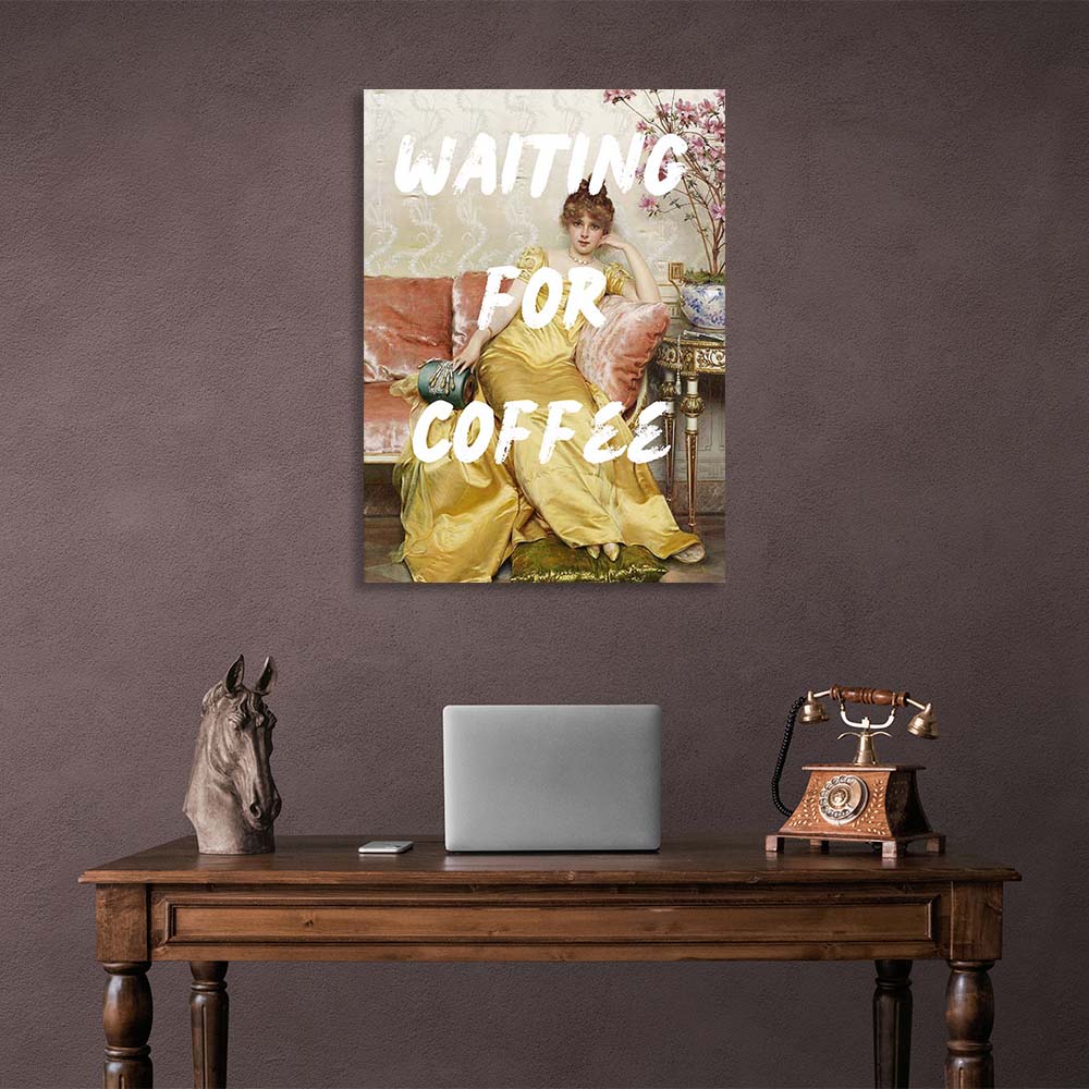 Canvas Wall Art Print Reverie. Waiting For Coffee