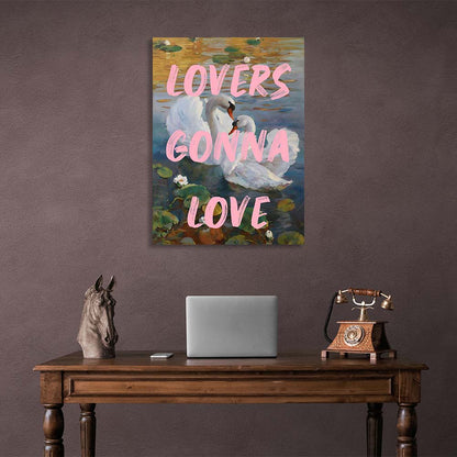 Canvas Wall Art Print A couple of swans. Lovers gonna love