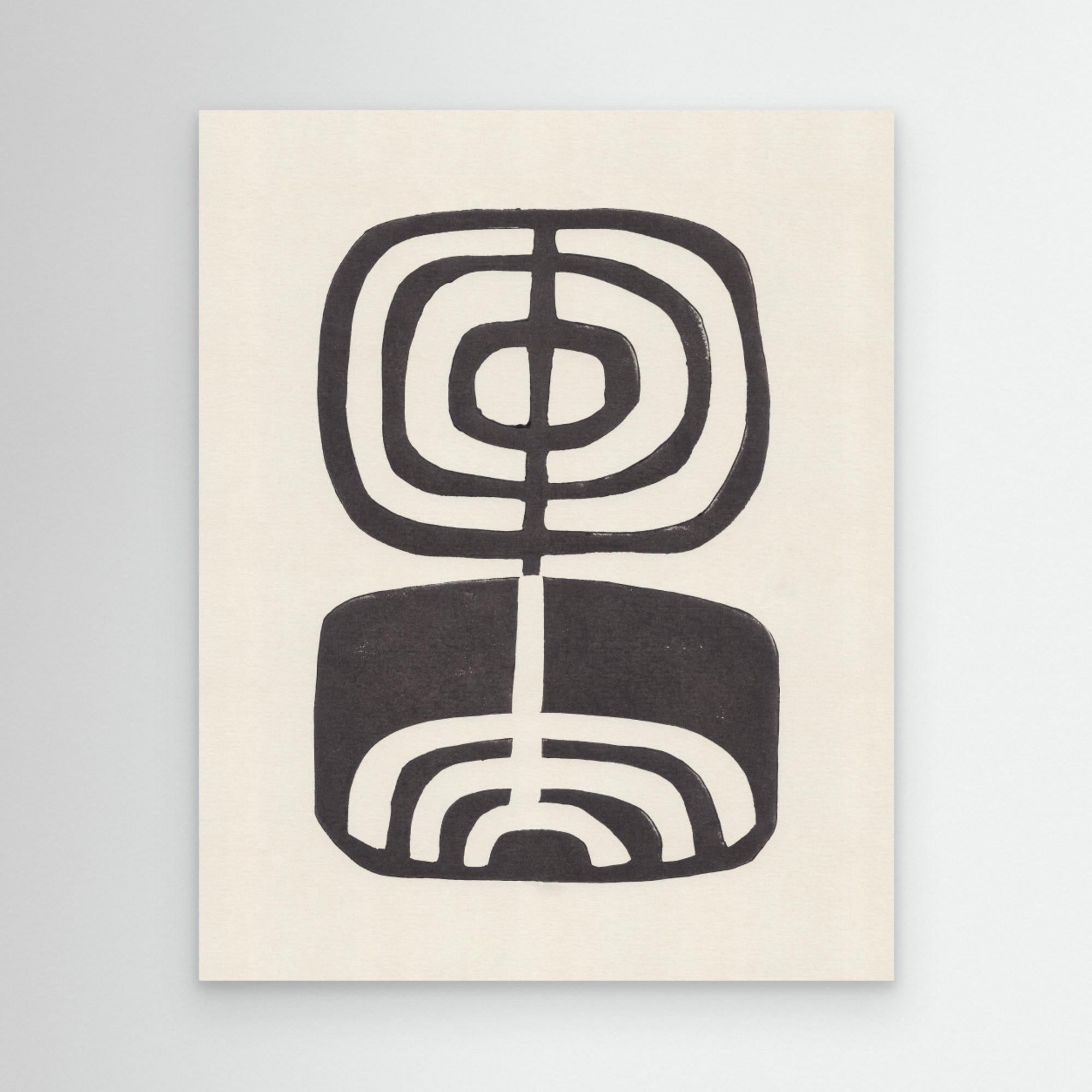 Modern Plant / Lino Print by Alisa Galitsyna