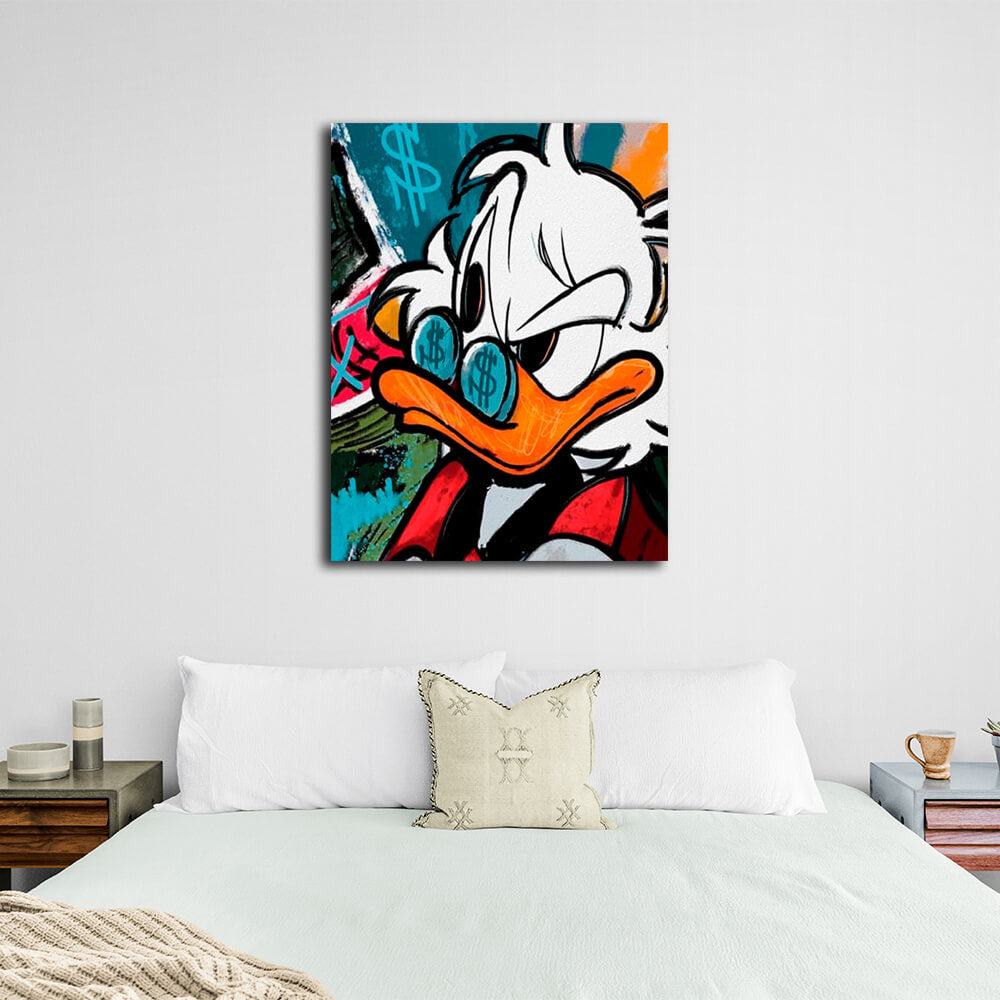 Uncle Scrooge Inspirational  Canvas Wall Art Print