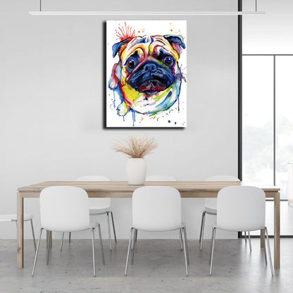 Pug Canvas Wall Art Print