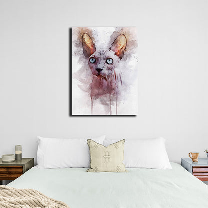 Sphynx cat Canvas Wall Art Print