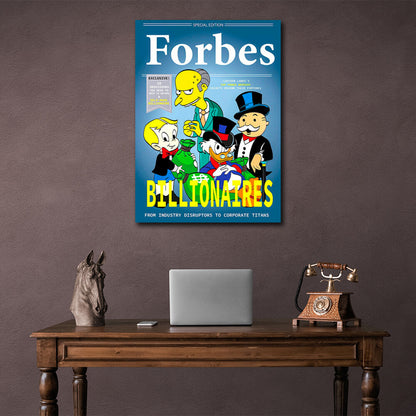 Monopoly Scrooge Billionaires Inspirational  Canvas Wall Art Print