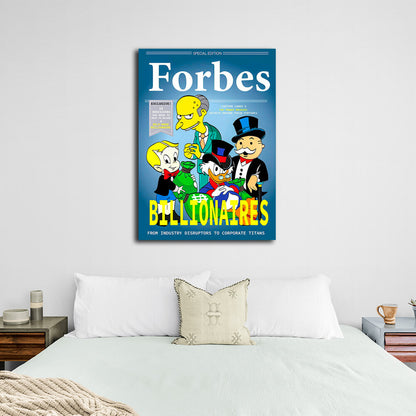 Monopoly Scrooge Billionaires Inspirational  Canvas Wall Art Print