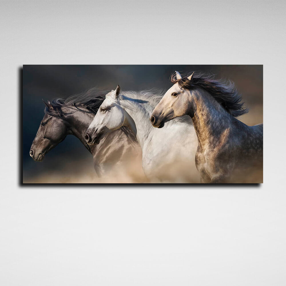 Horses Canvas Wall Art Print