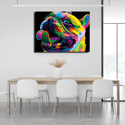 Colorful dog Canvas Wall Art Print