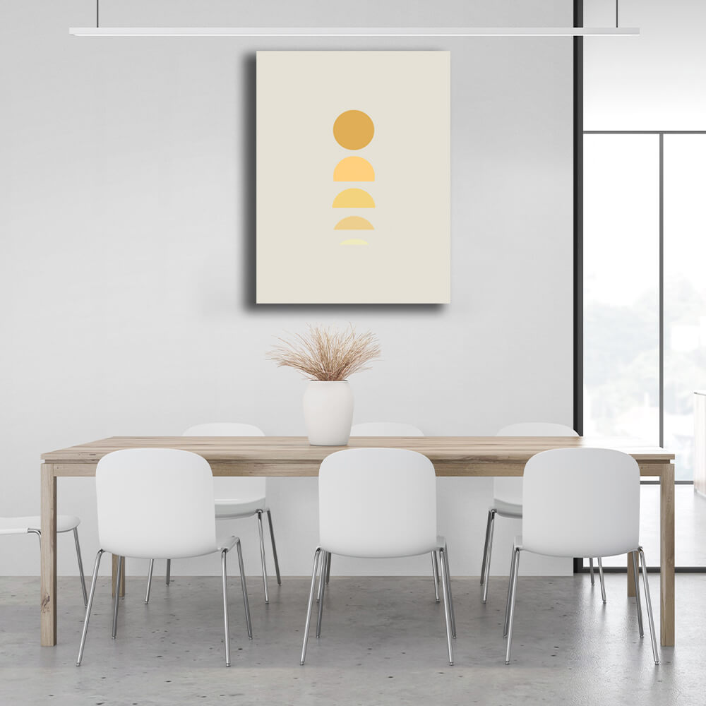 Abstraction Fading shades yellow Canvas Wall Art Print