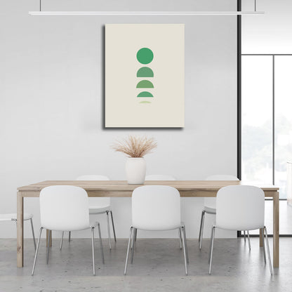 Abstraction Fading shades green Canvas Wall Art Print