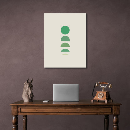 Abstraction Fading shades green Canvas Wall Art Print