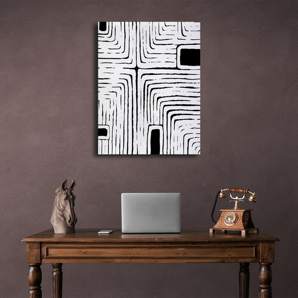 Abstraction Abstract labyrinth Canvas Wall Art Print