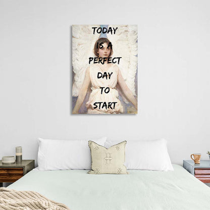 Canvas Wall Art Print Angel. Today is the perfect day to start