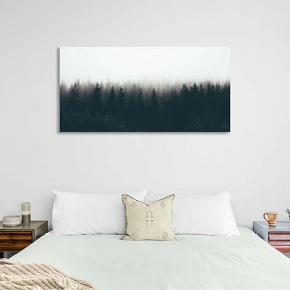 Canvas Wall Art Print Fog over the edge of the forest