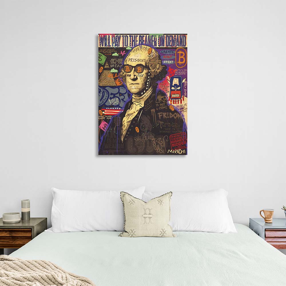 Pop Art George Washington Canvas Wall Art Print