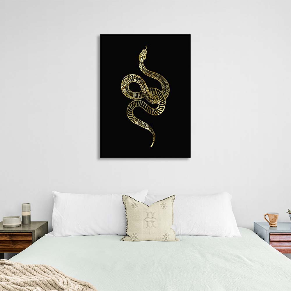 Canvas Wall Art Print Golden snake