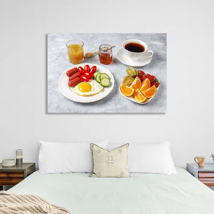 Canvas Wall Art Print For Kitchen English breakfast