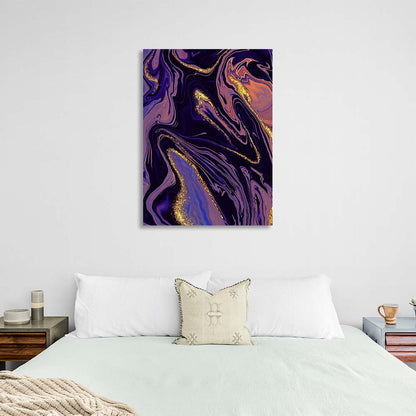 Abstraction Canvas Wall Art Print Purple and lilac