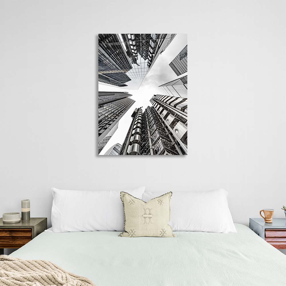 Tops of skyscrapers Canvas Wall Art Print