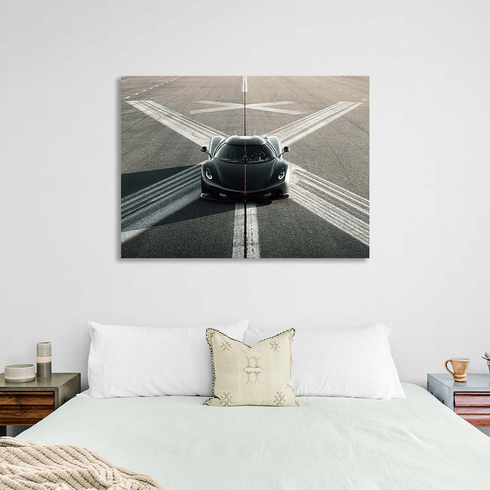 Canvas Wall Art Print Car Koenigsegg Jesko Absolut Black