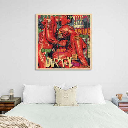 Pop Art Dirty Canvas Wall Art Print