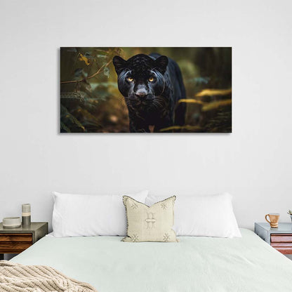 Canvas Wall Art Print Black Jaguar