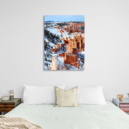 Winter canyon Canvas Wall Art Print