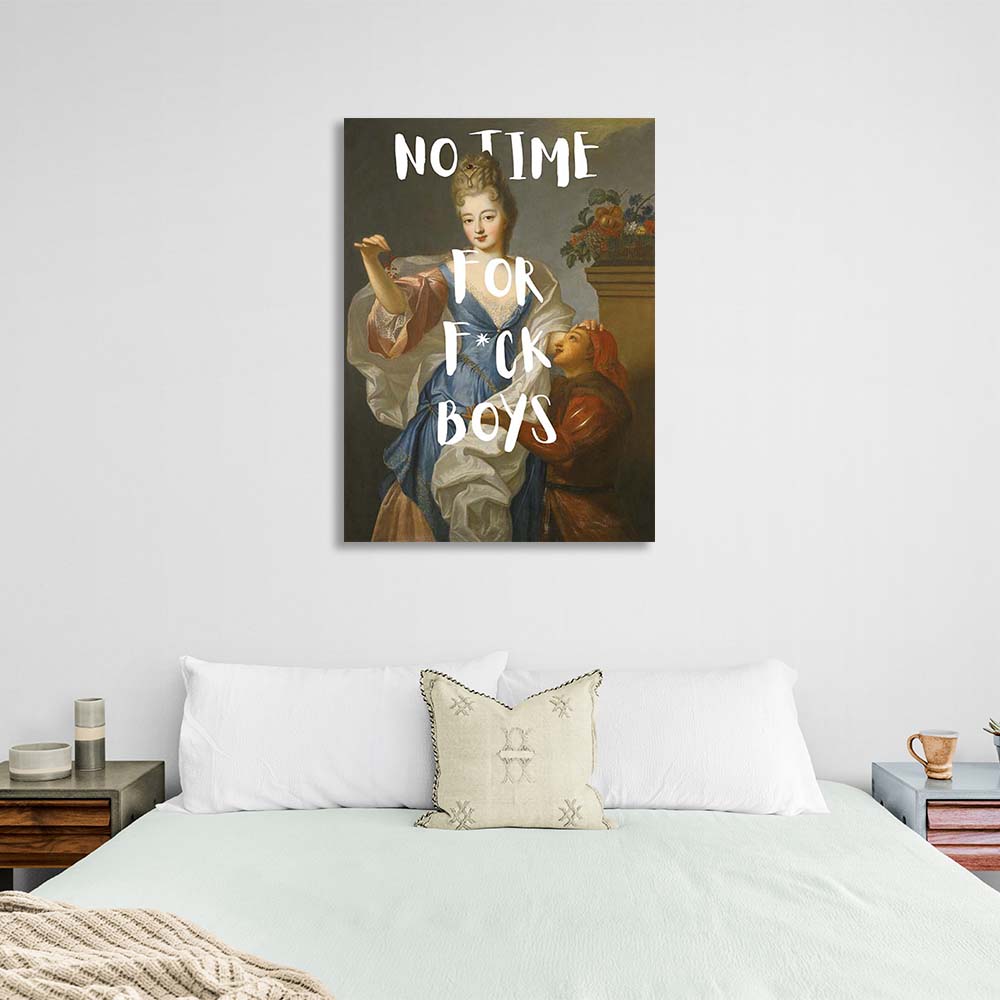 Canvas Wall Art Print Madame de Pompadour. No time for f*ck boys