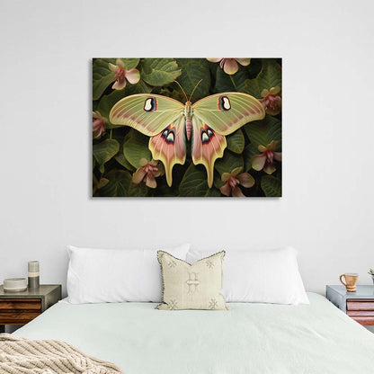 Butterfly in flowers Canvas Wall Art Print