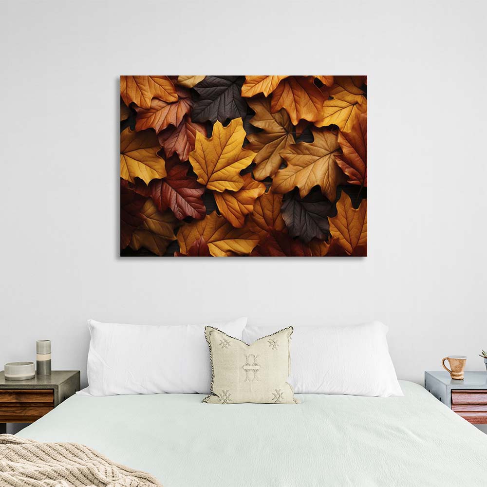 Canvas Wall Art Print Fallen leaves