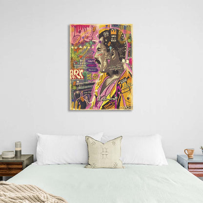 Pop Art Freddy Mercury Canvas Wall Art Print