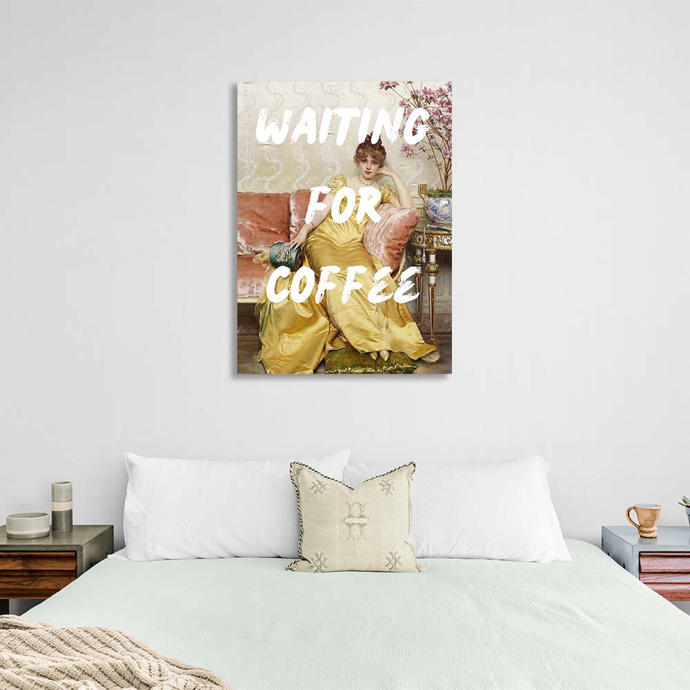 Canvas Wall Art Print Reverie. Waiting For Coffee