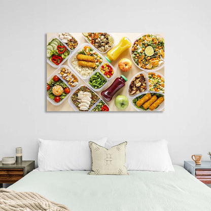 Canvas Wall Art Print For Kitchen Healthy Breakfast