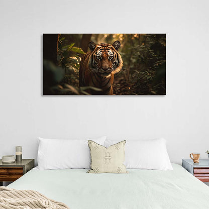 Tiger in the jungle Canvas Wall Art Print