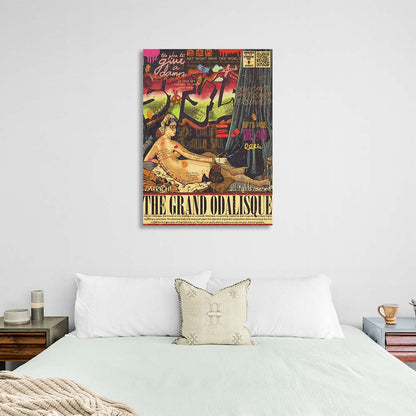 Pop Art The grand odalisque Canvas Wall Art Print